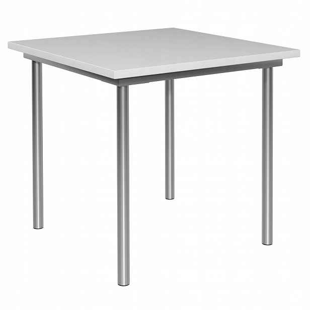Čtvercový stolek 80x80 cm nastavitelná výška pracovní desky 28 mm popel