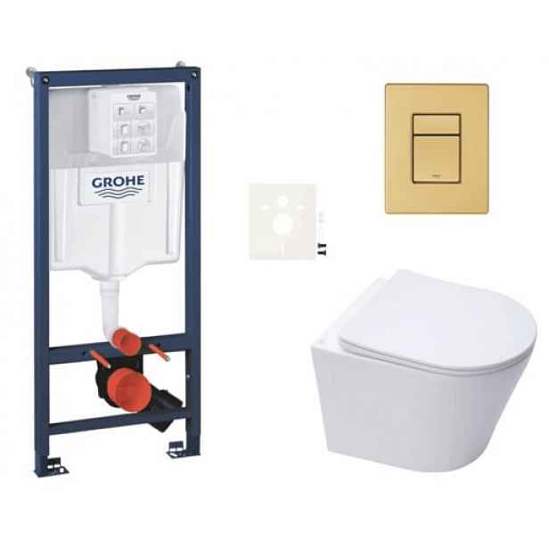 Závěsný wc set do lehkých stěn / předstěnová montáž Swiss Aqua Technologies Infinitio SIKOGRSIN10SCGN0