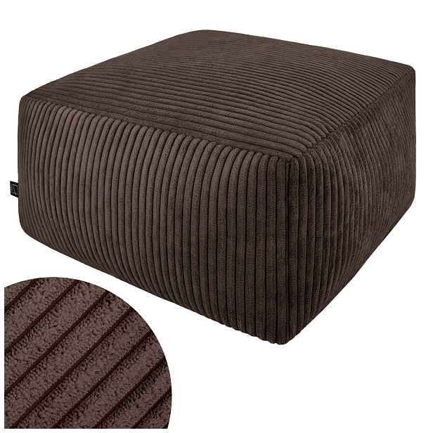 Moderní Taburet Sedák 45 CM Čtvercový Do Obývacího Pokoje Podnožka Měkká