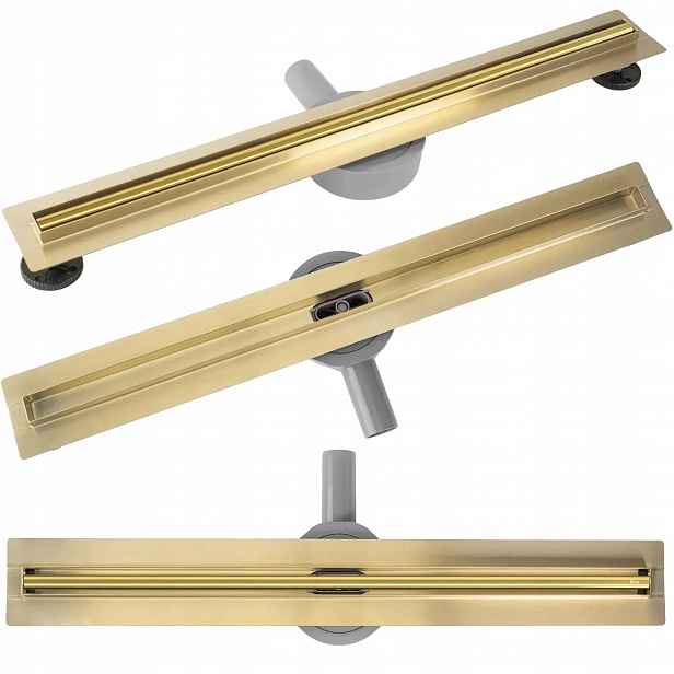 Lineární odvodnění Lineární Odtok Rea Neox Slim Pro Zlatý Gold 100 cm