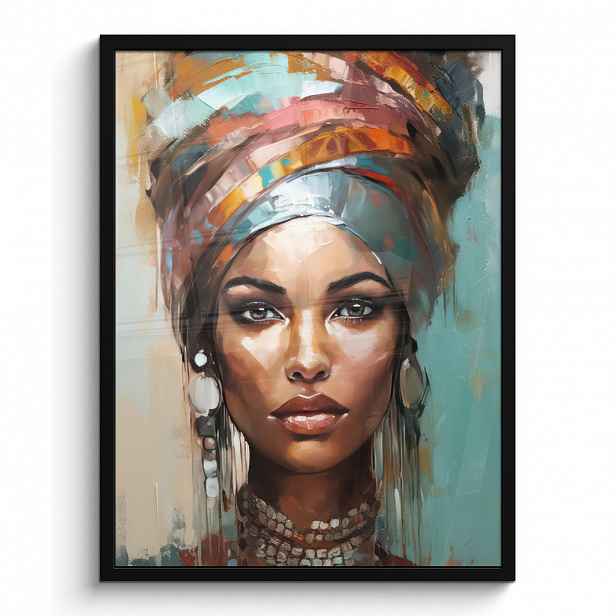 MuchoWow PLAKÁT V RÁMU Žena - Umění - Šperky - Portrét 60x80 cm
