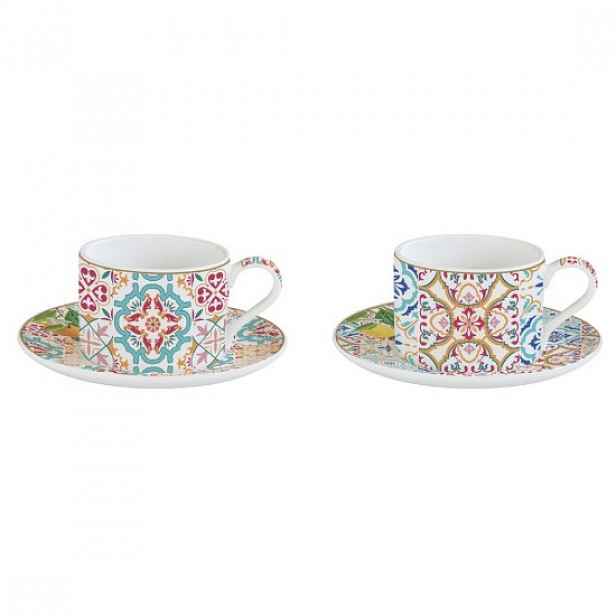 Sada 2 šálků s podšálky, porcelán, 240 ml, "Siracusa" - Easy Life