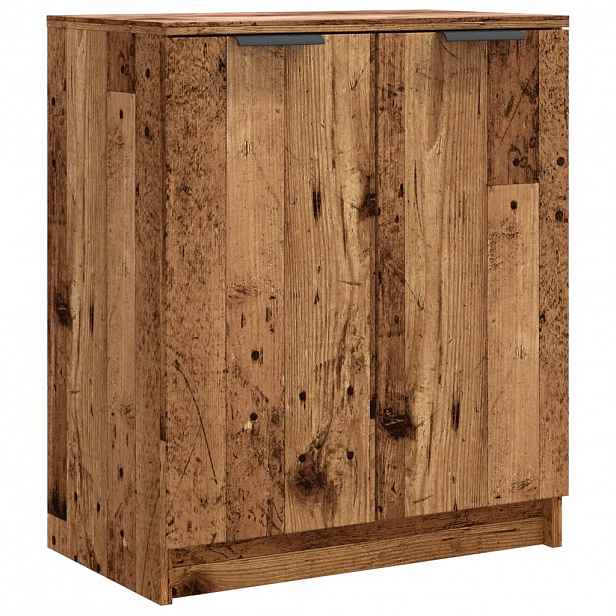 vidaXL Botník old wood 59 x 35 x 70 cm kompozitní dřevo