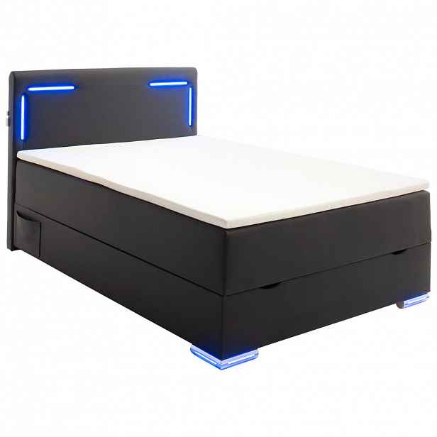 Xora POSTEL BOXSPRING, 140/200 cm, černá