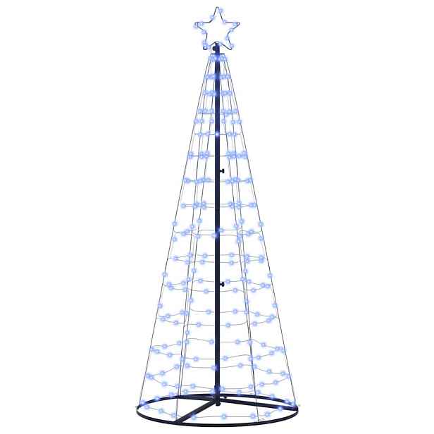 vidaXL LED vánoční strom EKENAS 250 cm 390 LED Modrá Ocel Modrá