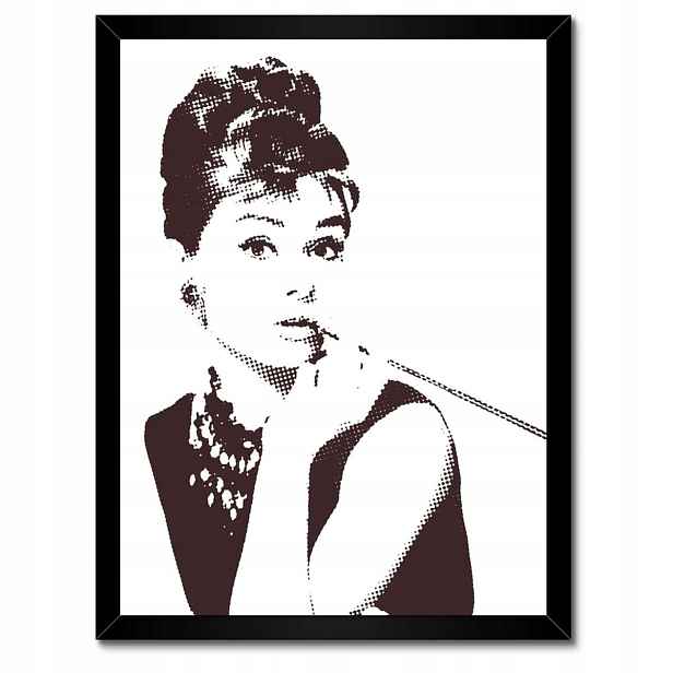 Plakáty v rámu 30x40 Audrey Hepburn Cigaretka
