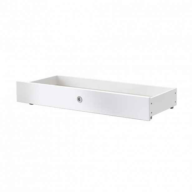 luma-home ÚLOŽNÁ ZÁSUVKA POD DĚTSKOU POSTÝLKU Š70/V16/H140 cm, ladící k dětskému pokoji ve venkovském stylu, bílá (22800-22804) / 22800-02