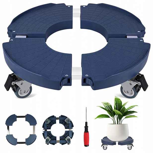 Mobilní Stojan Pod Květináč, Kolečka S Aretací, Do 150 Kg, Výsuvný, 40-54 CM
