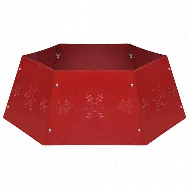 vidaXL Podložka pod vánoční stromek červená Ø 68 x 25 cm