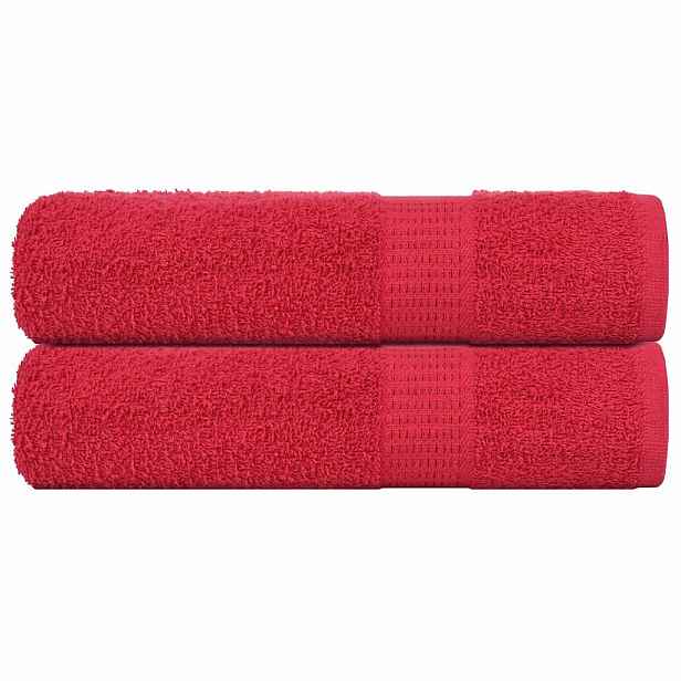 vidaXL Ručníky FROGN 2 ks červené 50x100 cm 360 g/m²