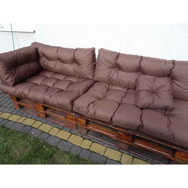 Polštáře na dvě Palety sada 6 ks Bronz Step