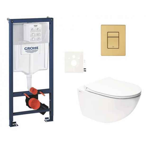 Závěsný wc set do lehkých stěn / předstěnová montáž Swiss Aqua Technologies Infinitio SIKOGRSIN11SCGN0
