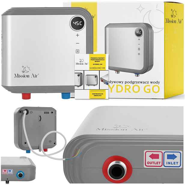 Elektrický nástěnný průtokový ohřívač vody Mission Air 5,5 kW Wifi