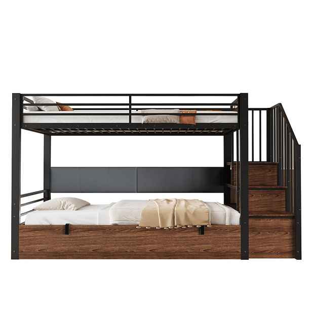 FLIEKS VYVÝŠENÁ POSTEL 90x200cm Kov PU Čelo Hydraulická Černá