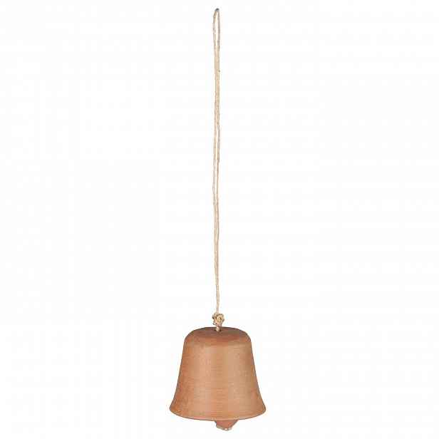IB Laursen Závěsná hliněná ozdoba CHRISTMAS BELL hnědá
