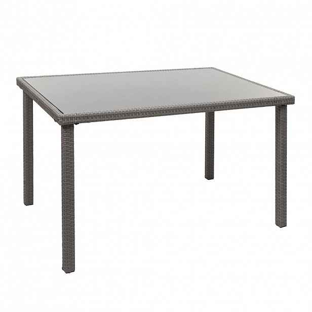 MCW POLY-RATTAN STŮL obdélníkový šedý