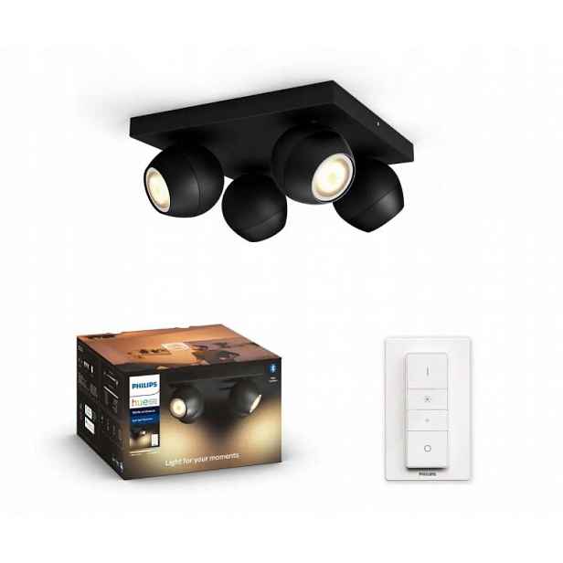 Philips Hue Buckram Bodové Svítidlo 4x5W 350lm černá