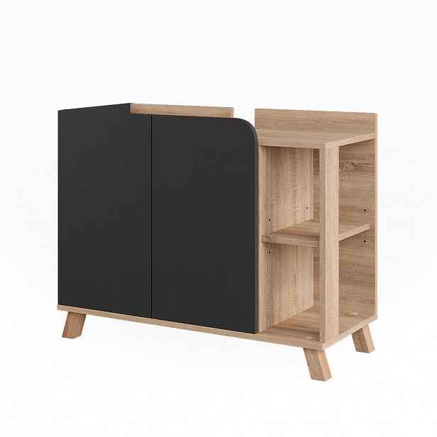 Vicco TOALETNÍ STOLEK PRO UMYVADLO Karen Sonoma/antracit 80 x 65 cm se 2 dveřmi