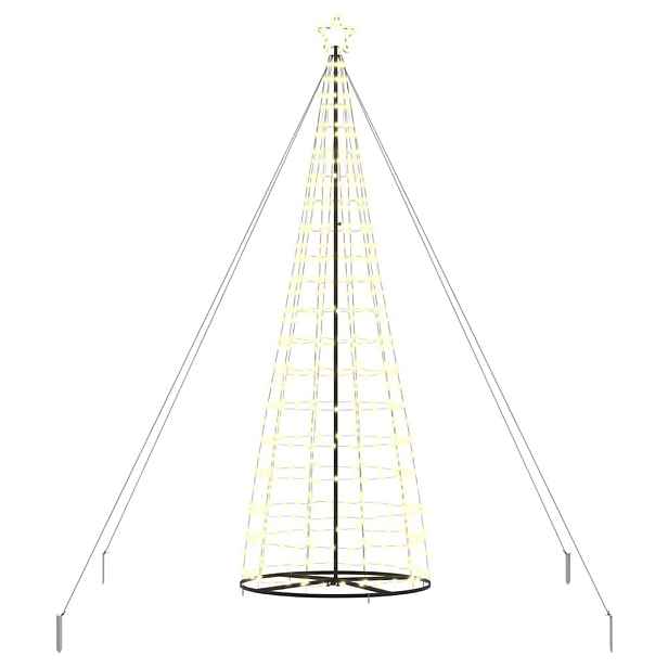 vidaXL LED vánoční strom EKENAS 400 cm 800 LED Teplá bílá Ocel