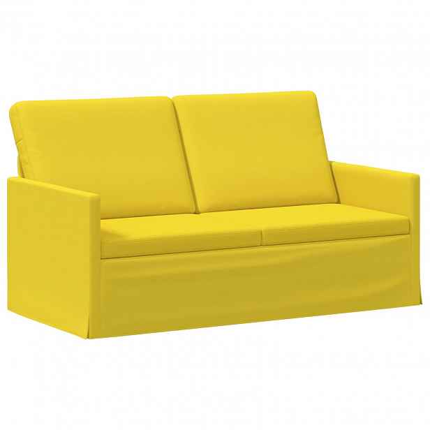 vidaXL Pohovka pro 2 osoby Světlá žlutá 150 x 81 x 82 cm Textil