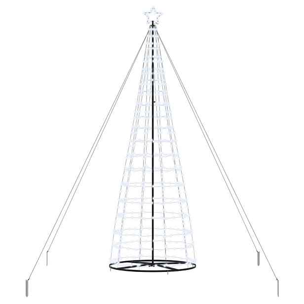 vidaXL LED vánoční strom EKENAS 400 cm 800 LED Studená bílá Ocel