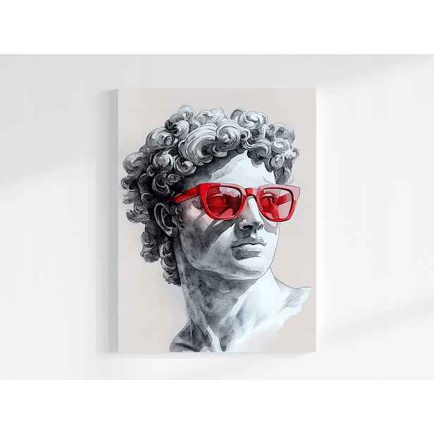 Obraz Na Plátně Canvas Socha Poprsí Mramor Model Červený 60x80