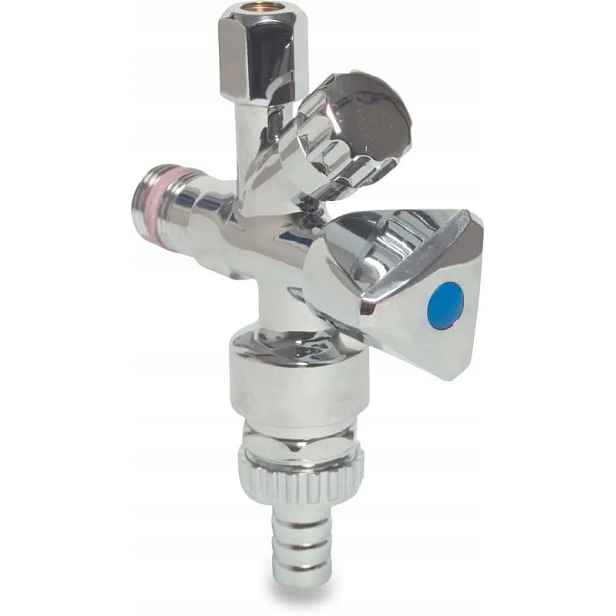 Profec Chromovaný mosazný úhlový ventil 1/2" × 10 mm × 12 mm Gz – DN15