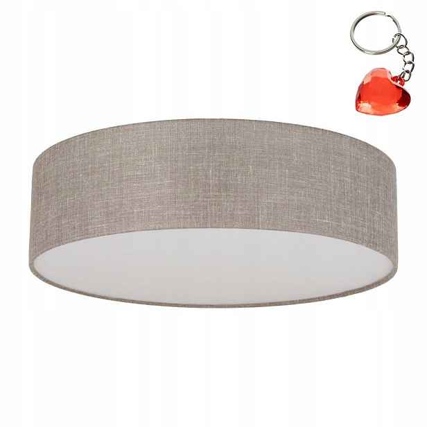 Stropní svítidlo Rondo Šedá 15W E27 45x45 cm Látka Tk Lighting