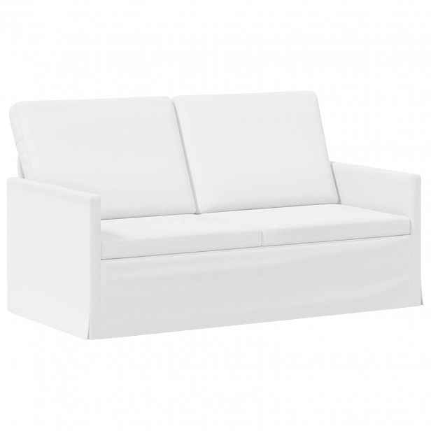 vidaXL Pohovka pro 2 osoby Bílá 150 x 81 x 82 cm Textil