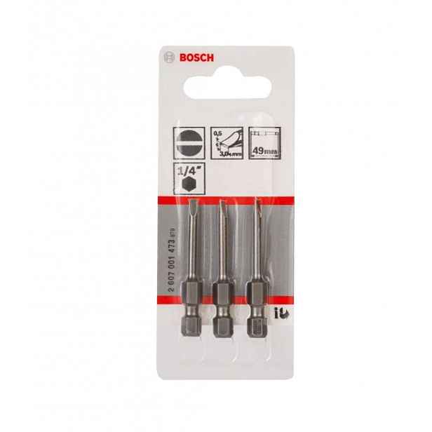 Bosch - Sada bitů S0,5x3, délka 49 mm, 3 ks 2607001473