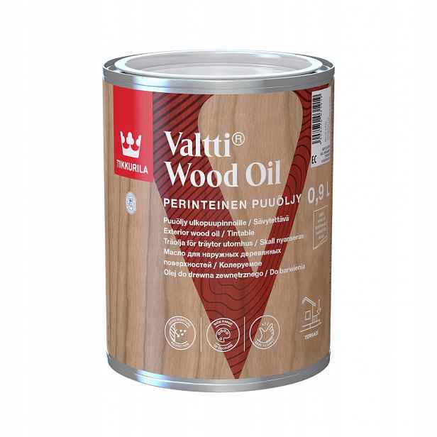 Olej na dřevo Valtti Wood 0.9 l různé barvy v ceně Tikkurila