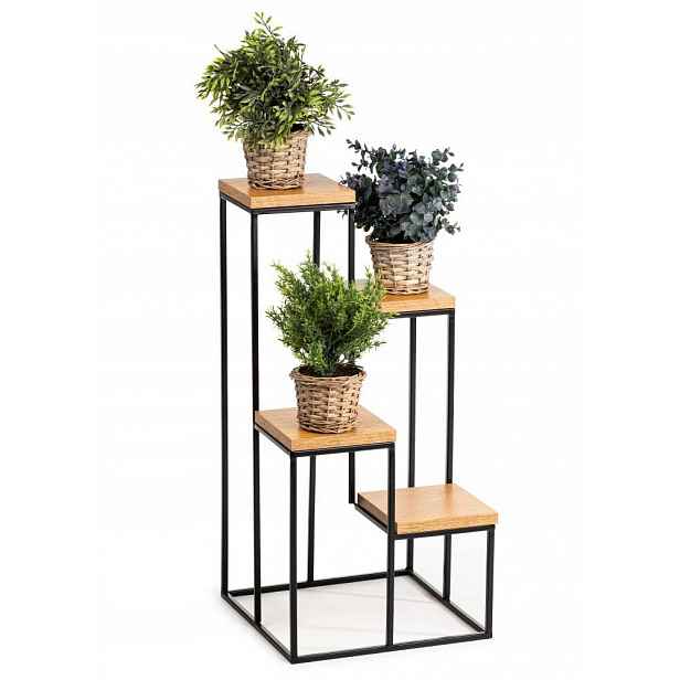 Pevný držák na květináč, stojan na květiny, rostliny, 4 květináče Kaskada 70 cm