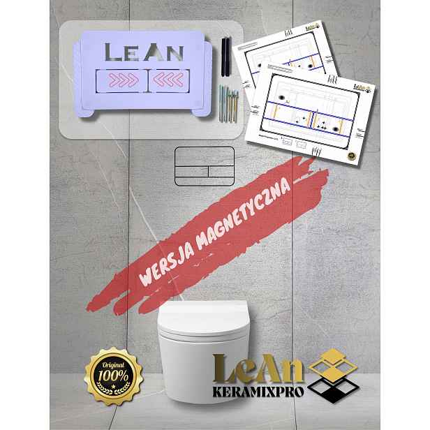 Skryté splachovací tlačítko Wc úzké Geberit Tece LeAnKeramixPro bez sady