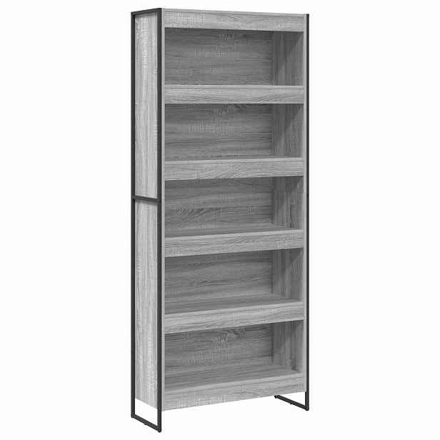 vidaXL Knihovna 80 x 30 x 189,5 cm Kompozitní dřevo Šedá Sonoma
