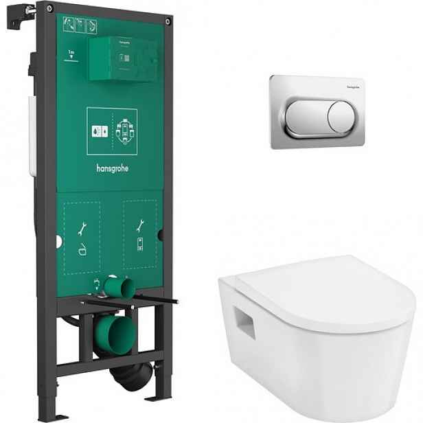 Závěsný WC set do lehkých stěn / předstěnová Hansgrohe 60302000