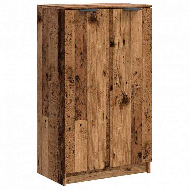 vidaXL Botník old wood 59 x 35 x 70 cm kompozitní dřevo