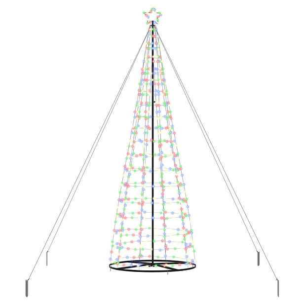 vidaXL LED vánoční strom EKENAS 400 cm 800 LED Vícebarevná Ocel
