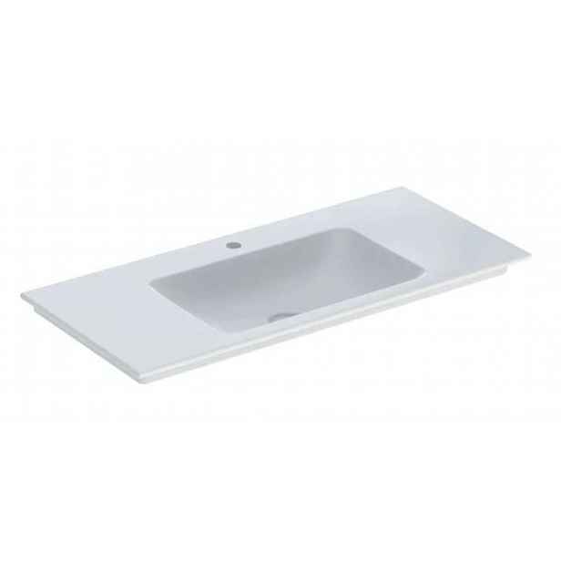 Geberit ONE - Umyvadlo nábytkové 105x48x14 cm, bez přepadu, s otvorem pro baterii, KeraTect, bílá 505.010.01.4