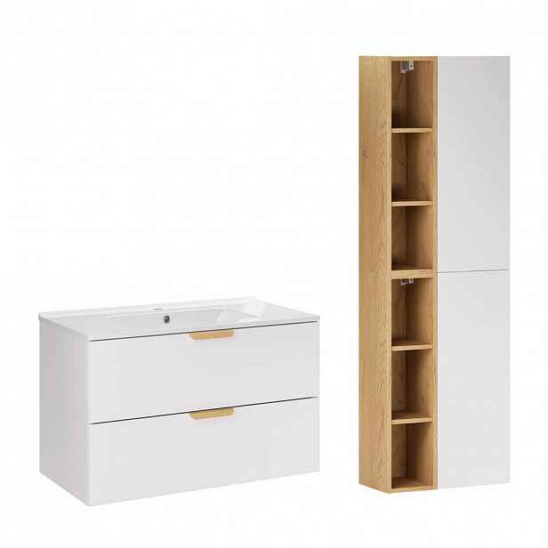 Petits-meubles KOUPELNOVÝ NÁBYTEK 81cm Oria 2er-Set Bílá