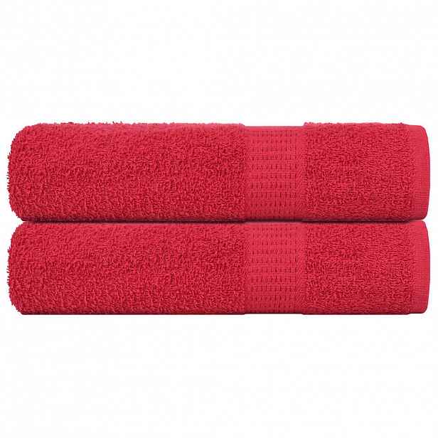 vidaXL Ručníky FROGN 2 ks červené 100x150 cm 360 g/m²