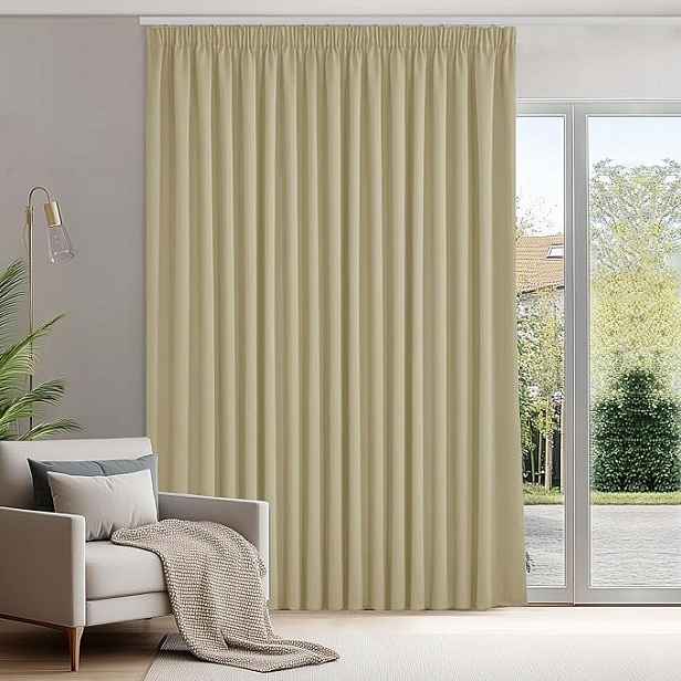 Závěs Deconovo blackout béžový 279x244 cm termo 1 panel