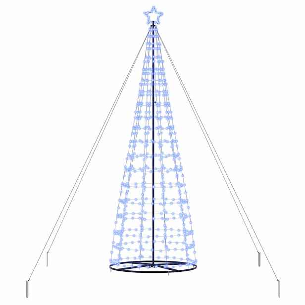 vidaXL LED vánoční strom EKENAS 400 cm 800 LED Modrá Ocel Modrá