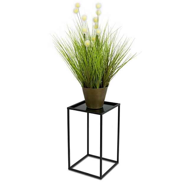 HowHomely Stojan na květiny 40 cm černý