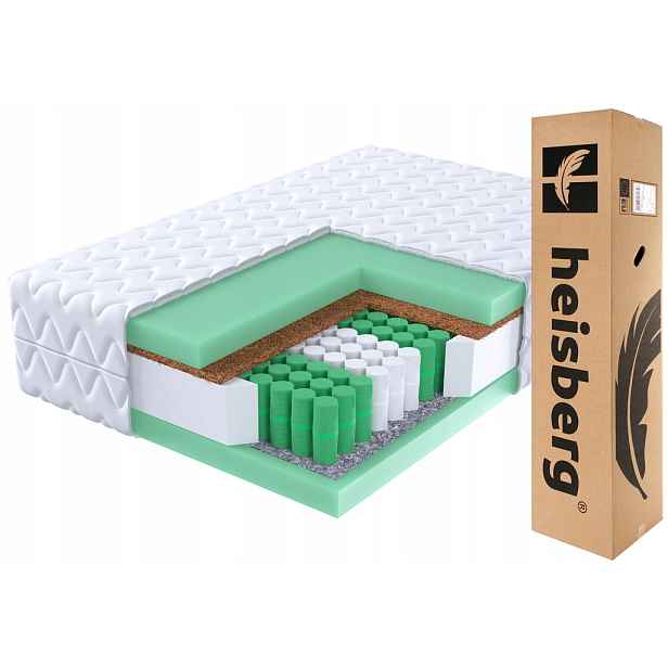 Matrace 140x200 středně tvrdá Kokos taštičková7 zón Green Max