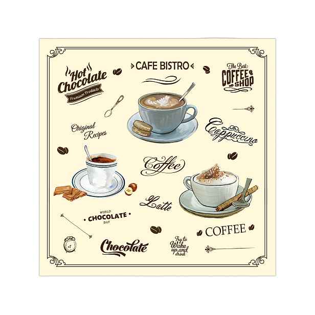 PROCOS Papírové ubrousky 33x33cm 3vrstvé café bistro