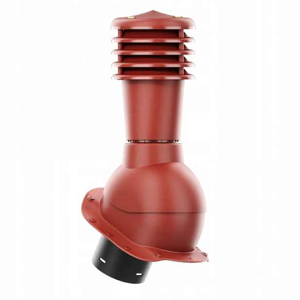 Větrací komín Smartline profil B fi 125 mm, nezateplený, červený