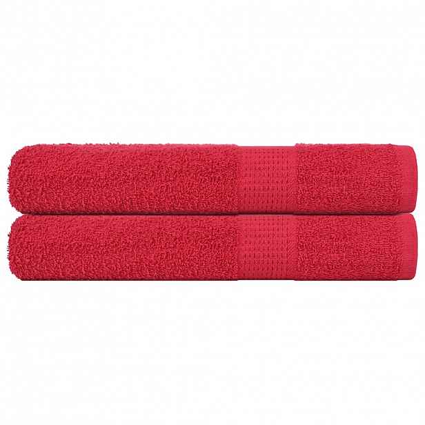 vidaXL Saunové osušky FROGN 2 ks červené 80x200 cm 360 g/m²