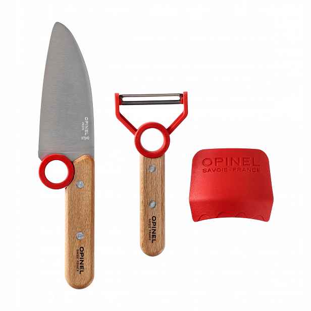 Kuchyňská sada Opinel pro děti Le Petit Chef červená