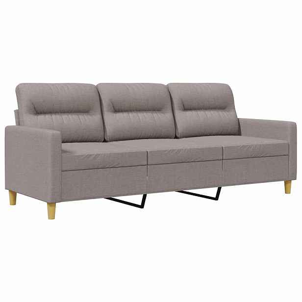 vidaXL 3místná pohovka taupe 180 cm textil