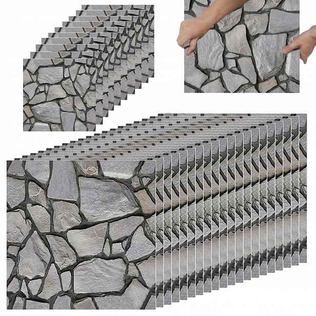 20 x Panelové Nástěnné Panely 3D Samolepící Kámen Cihla Tapeta Zeď Imitace